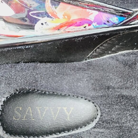 Savvy Brandy Woman's 11M Multi Color Splash Slip Resistant Slip-on Clog/Shoes - Picture 3 of 9